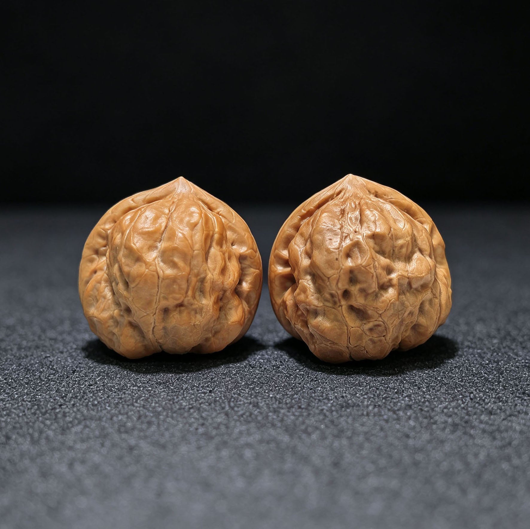"Ancient Toad" (Gu Chan) Scholar Walnuts Pair | 36.0mm x 39.0mm | Deep-Belly Pocket Format | Stock ID: GC-1102 - ThePatinaProject