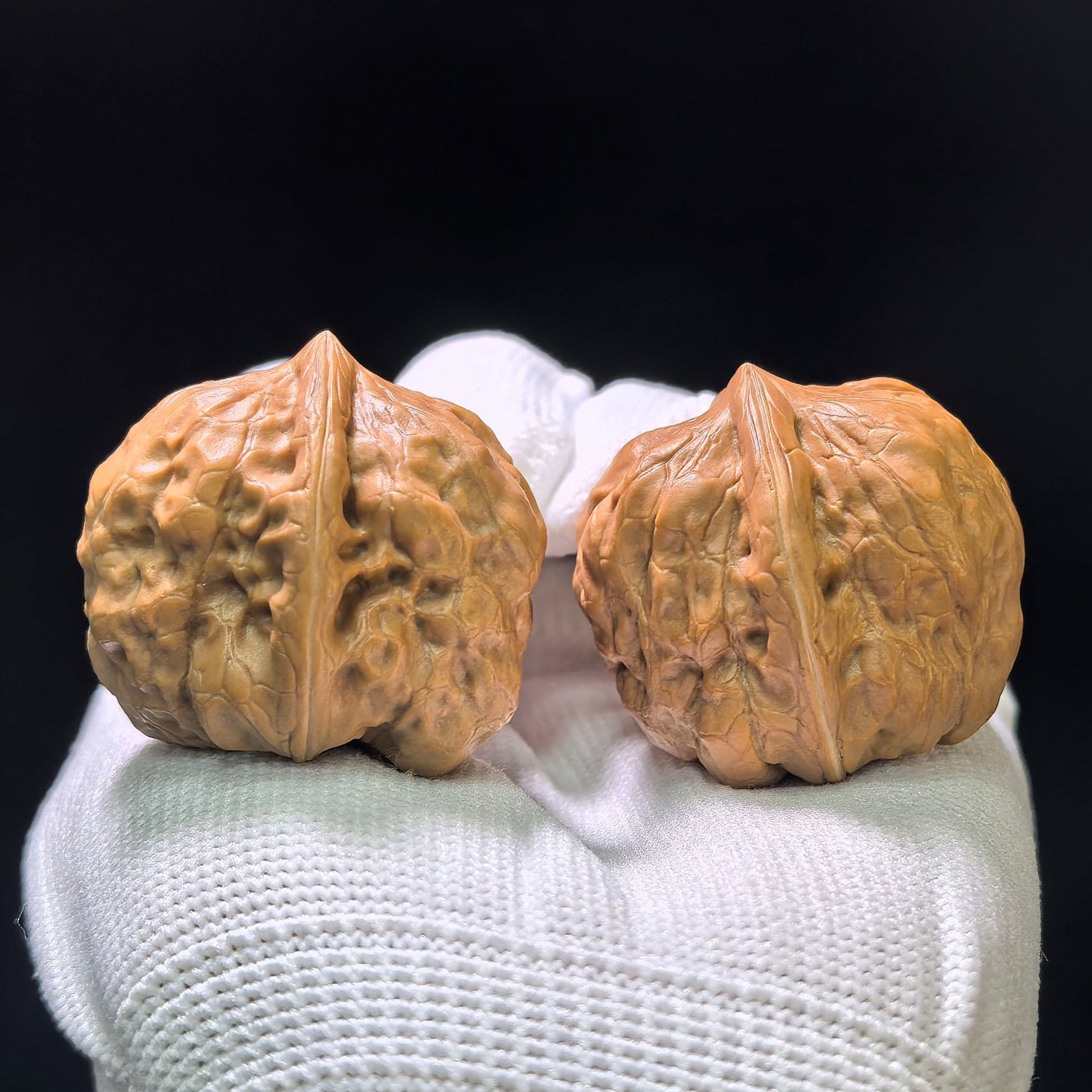 "Ancient Toad" (Gu Chan) Scholar Walnuts Pair | 36.0mm x 39.0mm | Deep-Belly Pocket Format | Stock ID: GC-1102 - ThePatinaProject