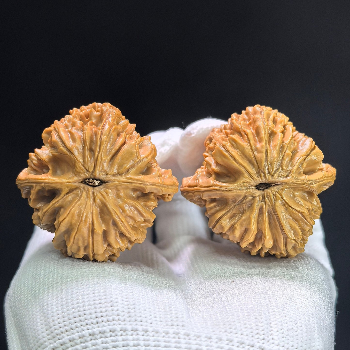 "Beijing Chicken Heart" Beijing Jixin BJJX-1404 Classic Wenwan Walnuts Pair | 42.0mm x 41.0mm | BJJX-1404 - ThePatinaProject