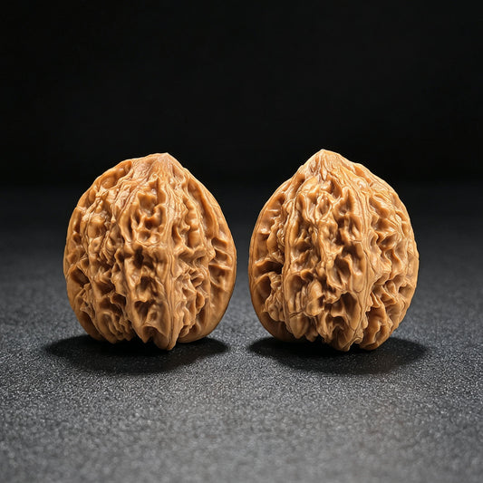 "Beijing Chicken Heart" Beijing Jixin BJJX-17A5C Wenwan Walnuts Pair | 44.0mm x 44.0mm | BJJX-17A5C - ThePatinaProject
