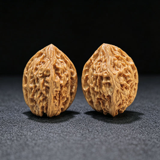 "Beijing Chicken-Heart" Beijing Jixin Classic Heritage Wenwan Walnuts Pair | 36.0mm x 38.0mm | BJJX-1102 - ThePatinaProject