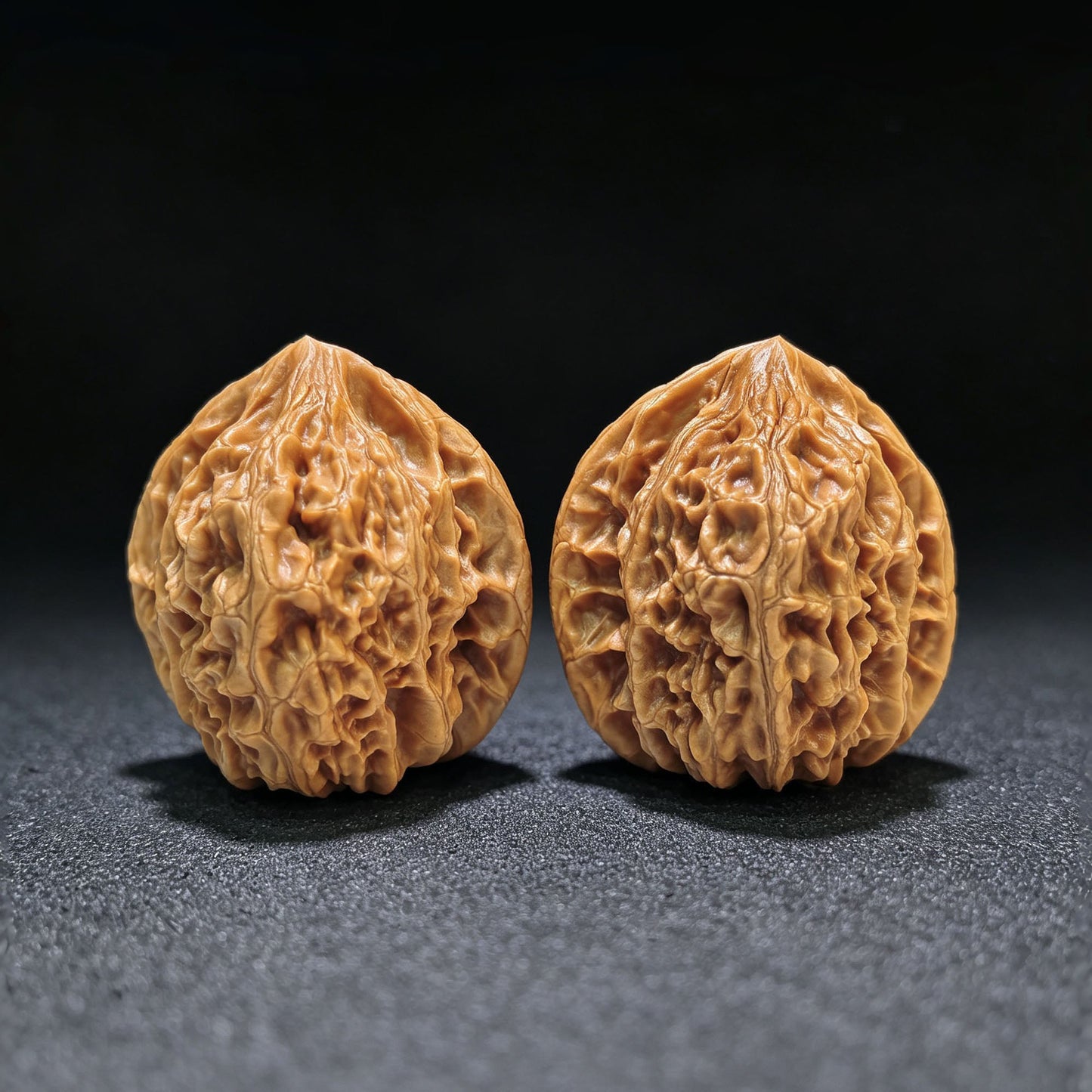 "Beijing Chicken-Heart" Beijing Jixin Classic Heritage Wenwan Walnuts Pair | 41.0mm x 40.0mm | BJJX-1106 - ThePatinaProject
