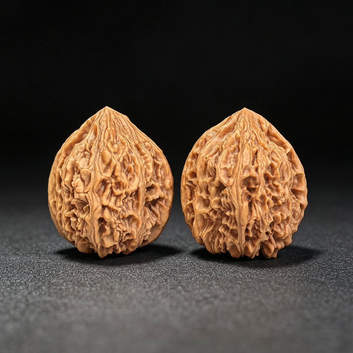 "Beijing Chicken Heart" Classic Selection BJJX-601 Heirloom Wenwan Walnuts Pair | 41.0mm x 41.0mm | BJJX-601 - ThePatinaProject