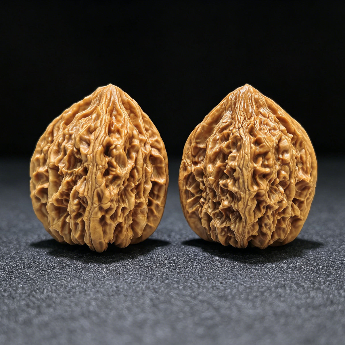 "Beijing Rooster Heart" Beijing Jixin Wenwan Walnuts (Pair) | 41.0mm x 40.0mm | Stock ID: BJJX-1104 - ThePatinaProject
