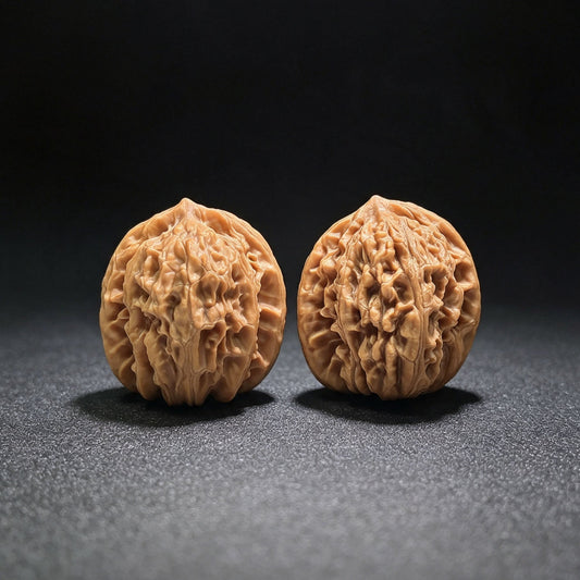 "Beijing Xiayun Ridge" Beijing Xiayunling XYL-SY1A2 Classic Wenwan Walnuts Pair | 32.0mm x 32.0mm | XYL-SY1A2 - ThePatinaProject