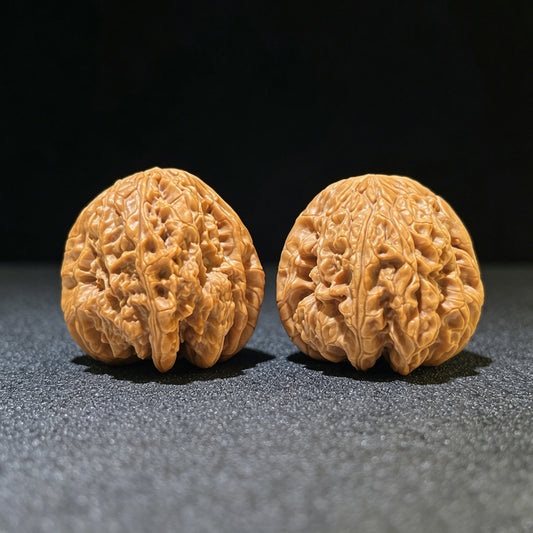 "Blizzard" Baixue Wenwan Walnuts Standard Pair | 41.0mm x 44.0mm | BX-1107 - ThePatinaProject