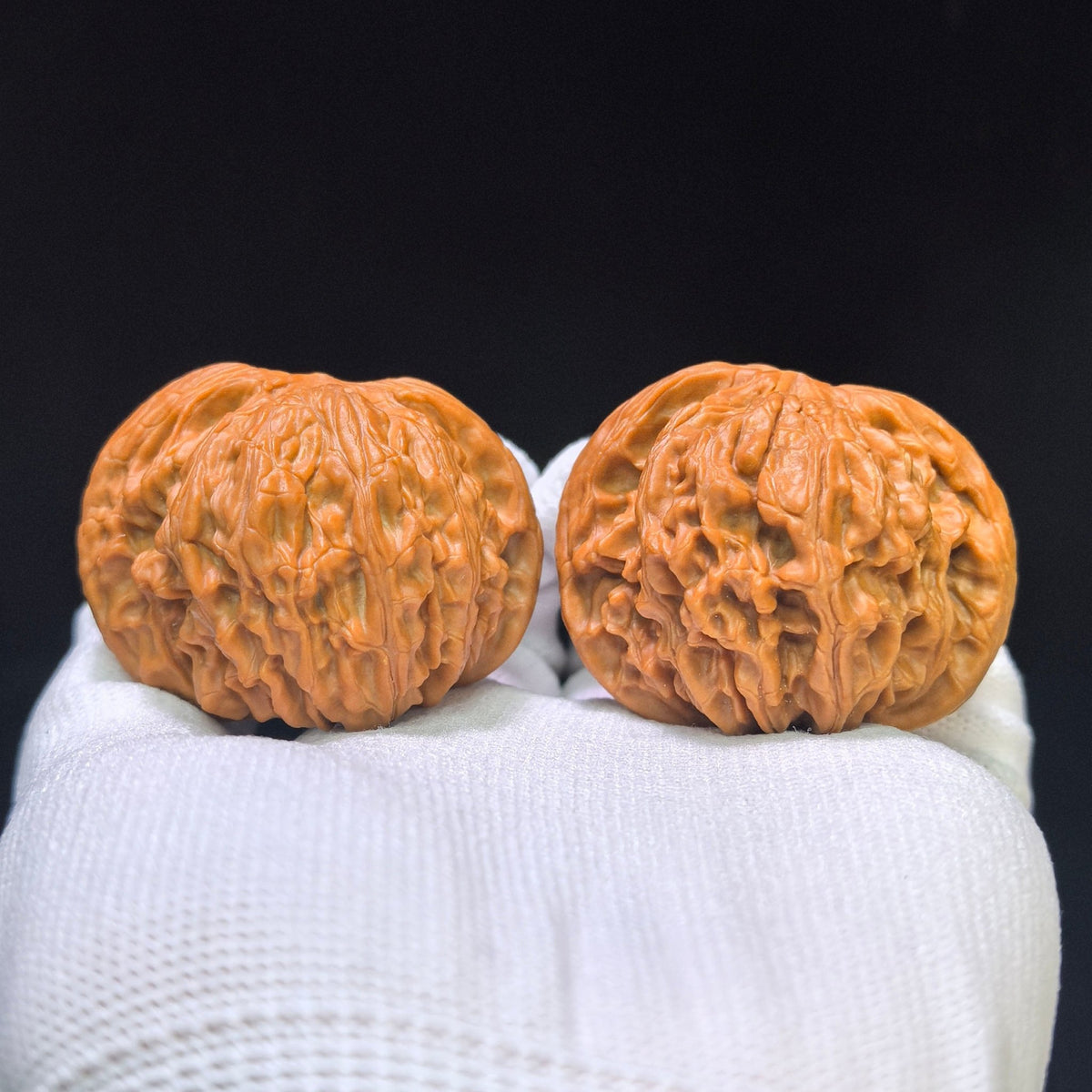 "Butterfly Millstone" Butterfly Mopan Wenwan Walnuts (Pair) | 46.0mm x 42.0mm | Stock ID: HDMP-1551C - ThePatinaProject