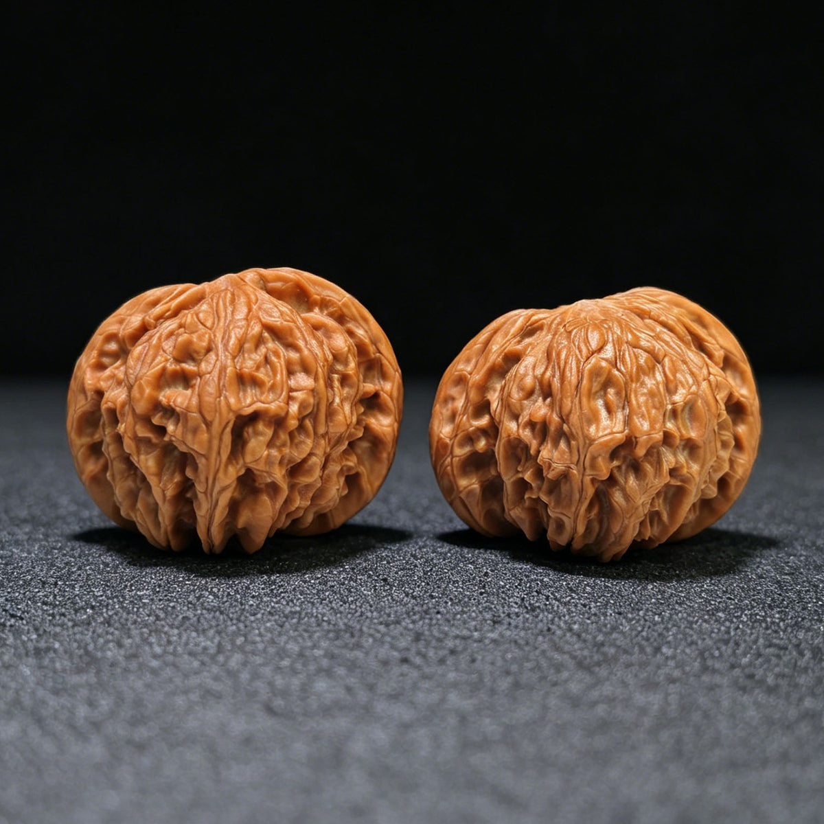 "Butterfly Millstone" Butterfly Mopan Wenwan Walnuts (Pair) | 46.0mm x 42.0mm | Stock ID: HDMP-1551C - ThePatinaProject