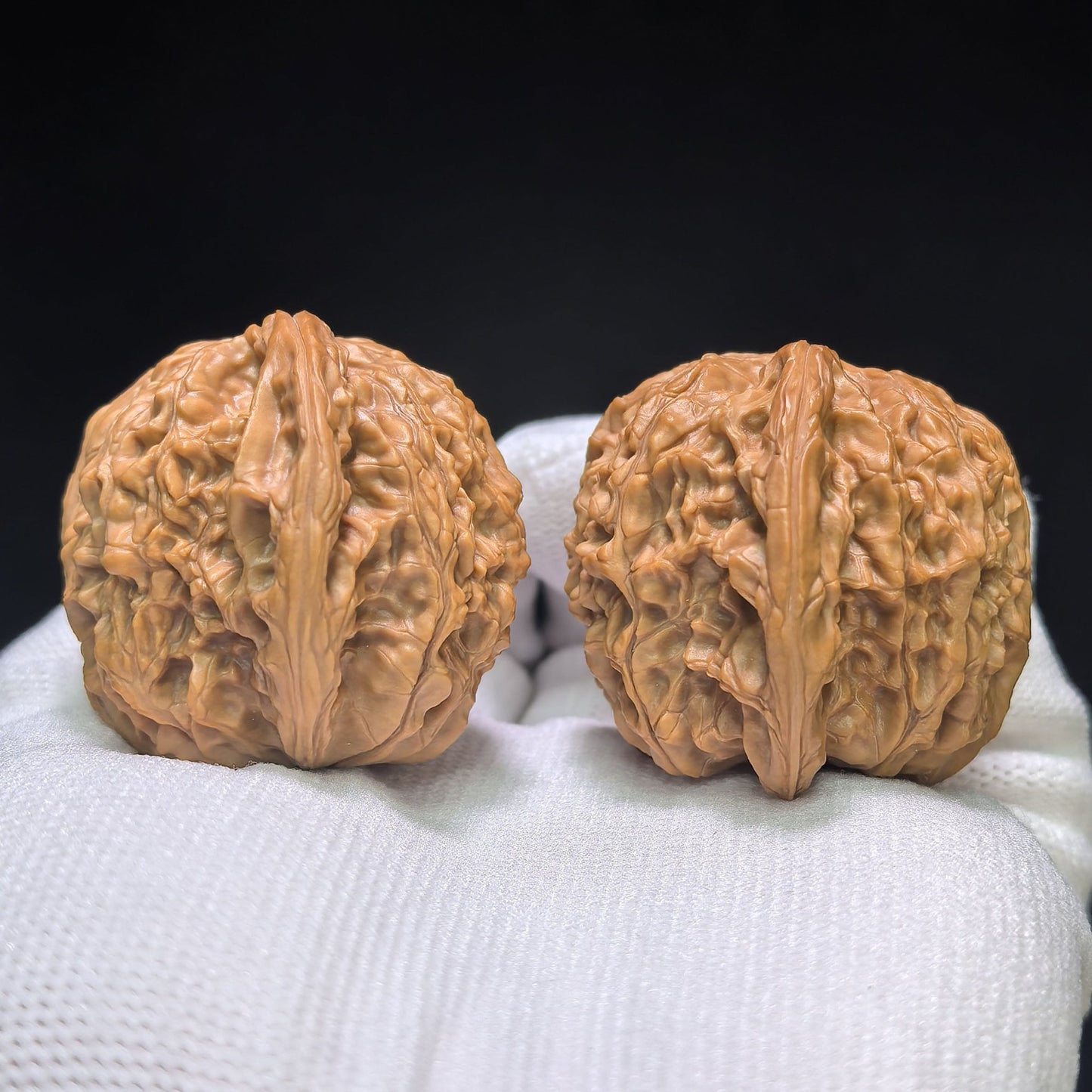 "Butterfly Millstone" Hudie Mopan Low-Profile Wenwan Walnuts Pair | 41.0mm x 37.0mm | MP-1505C - ThePatinaProject