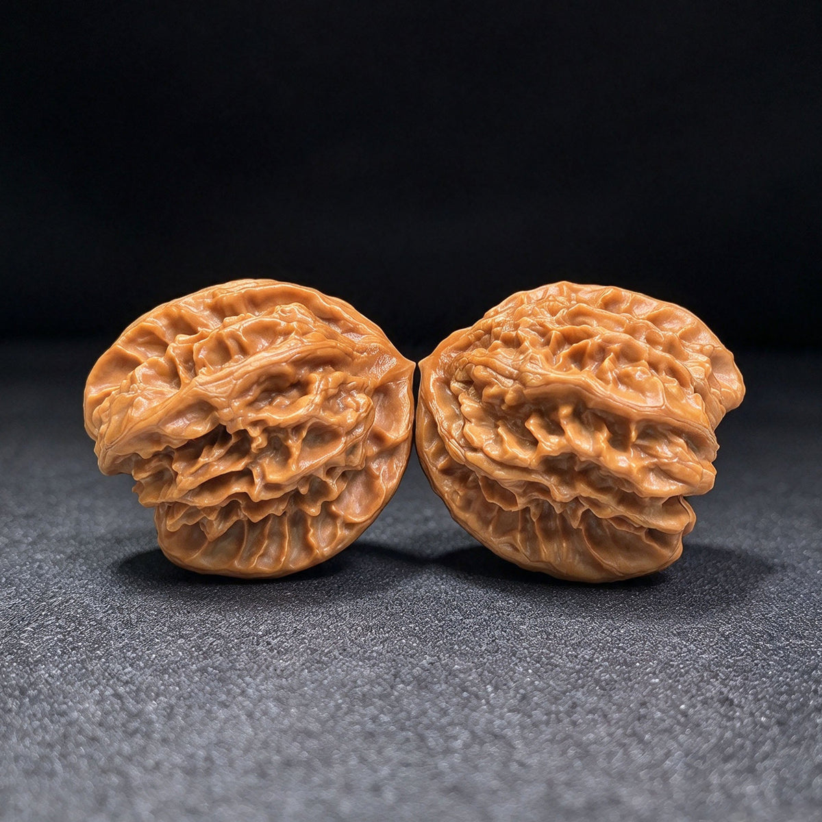 Cao Dalong Tiancanjiao Wenwan Walnuts Pair | Broad-Winged Sculptural Form | 38.0mm × 39.0mm | LDTC-C1D6E - ThePatinaProject