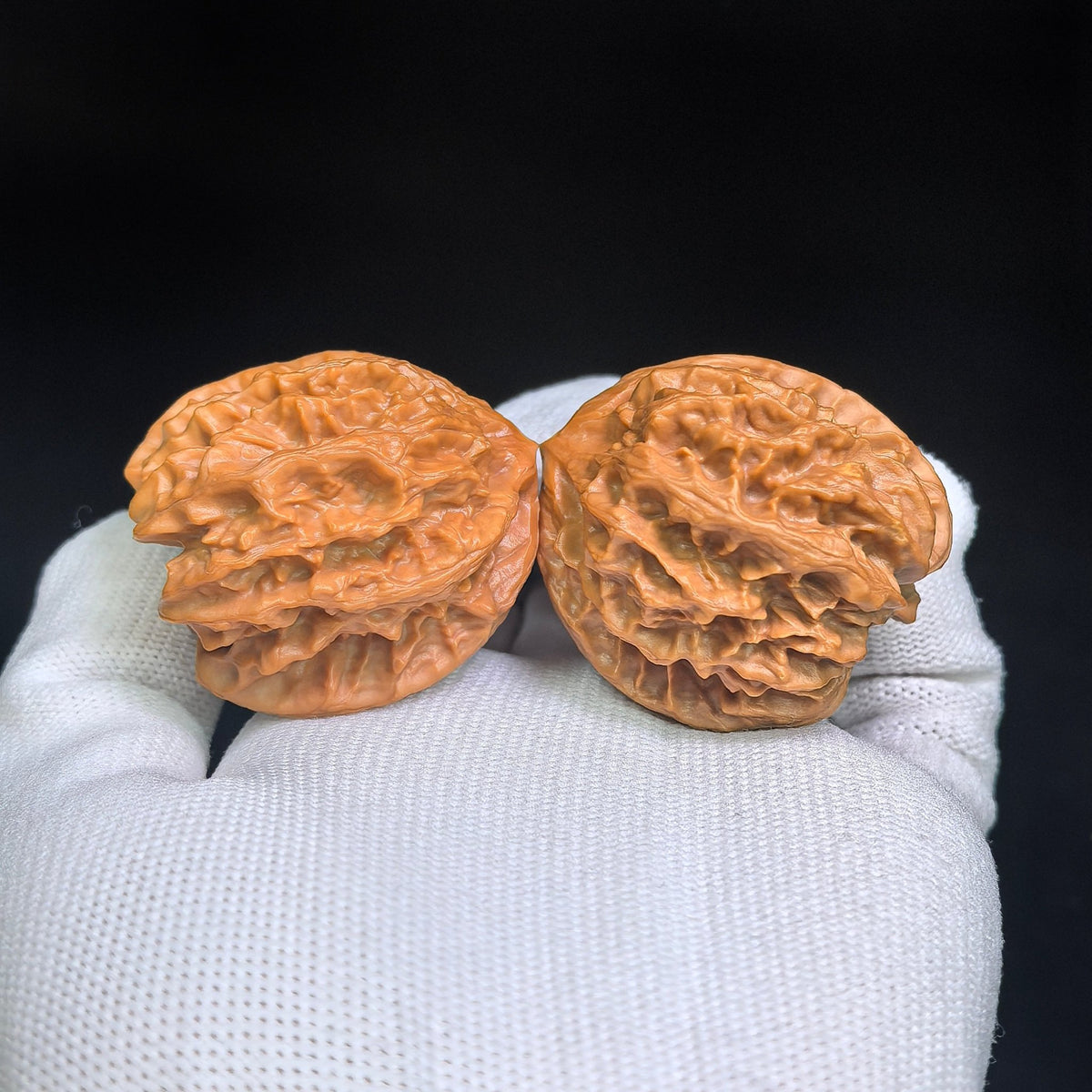 Cao Dalong Tiancanjiao Wenwan Walnuts Pair | Broad-Winged Sculptural Form | 38.0mm × 39.0mm | LDTC-C1D6E - ThePatinaProject
