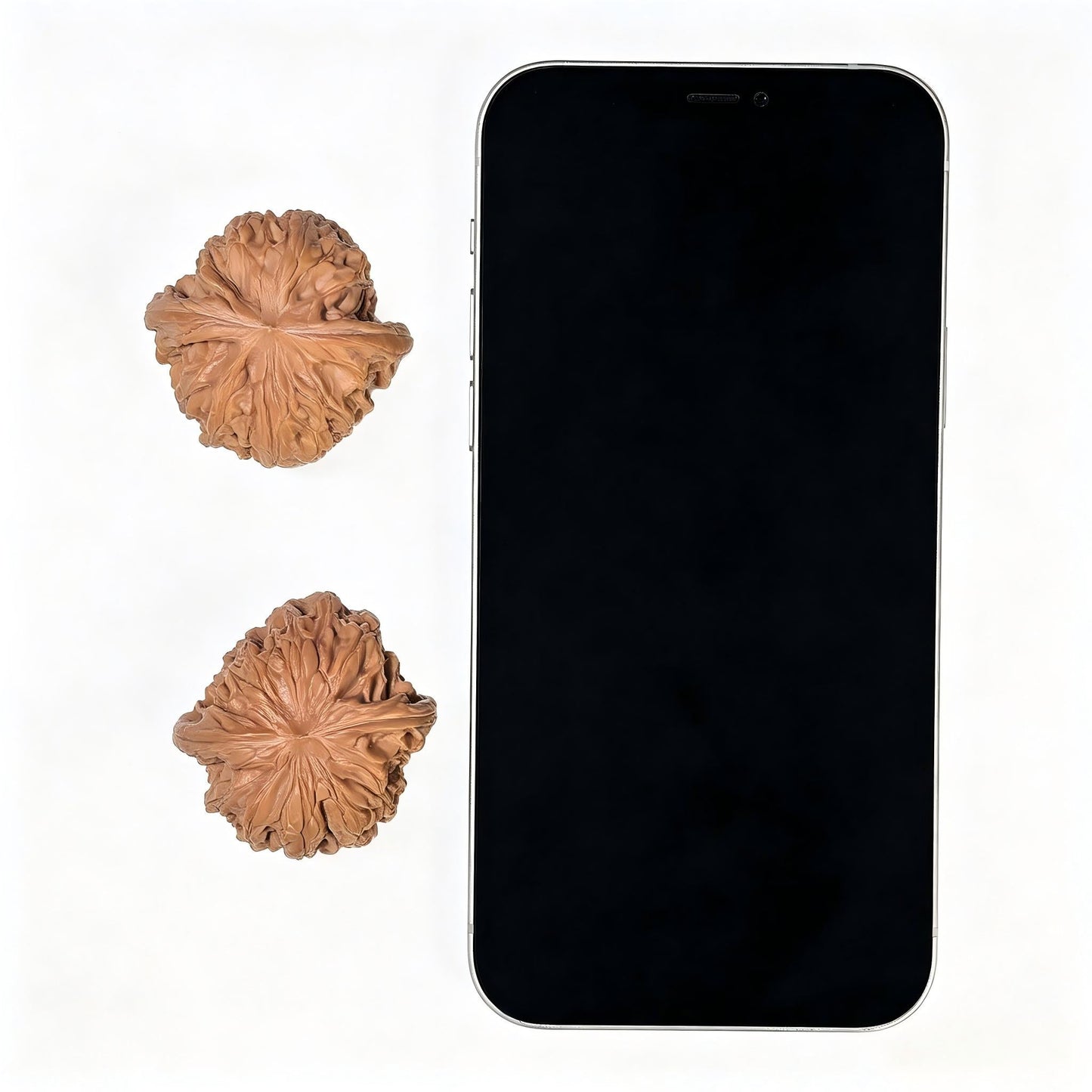 "Classic Millstone" Mopan Low-Profile Wenwan Walnuts Pair | 39.0mm x 38.0mm | MP-1504C - ThePatinaProject