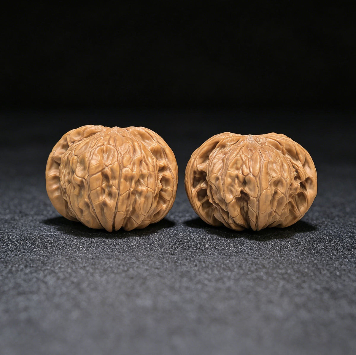 "Classic Millstone" Zheng Mopan Low-Profile Wenwan Walnuts Pair | 42.0mm x 38.0mm | MP-1506C - ThePatinaProject