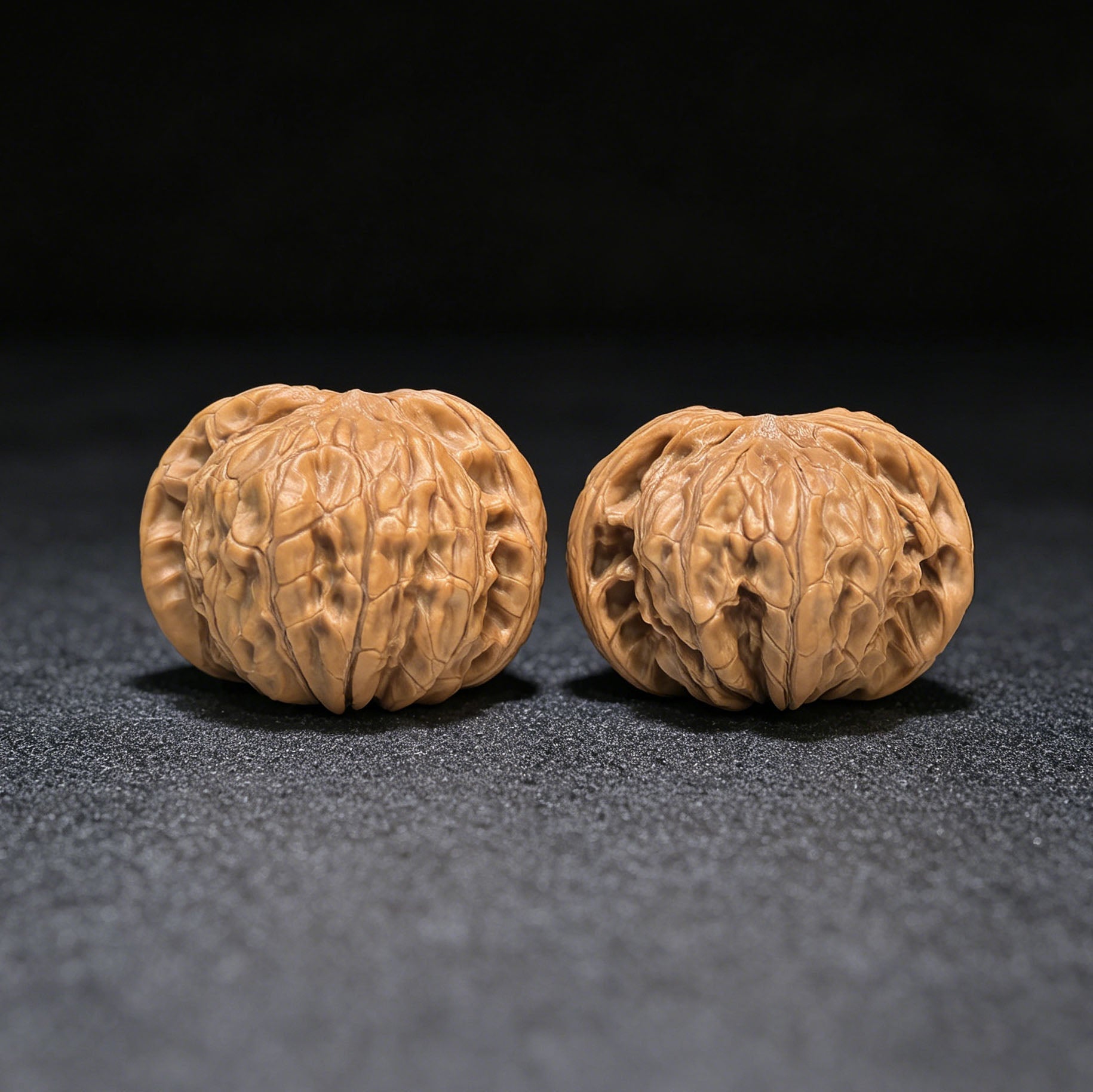 "Classic Millstone" Zheng Mopan Low-Profile Wenwan Walnuts Pair | 42.0mm x 38.0mm | MP-1506C - ThePatinaProject
