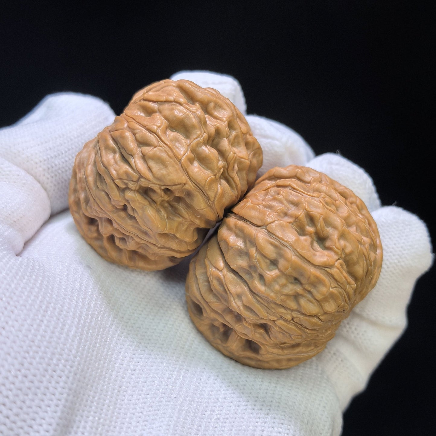 "Classic Millstone" Zheng Mopan Low-Profile Wenwan Walnuts Pair | 42.0mm x 38.0mm | MP-1506C - ThePatinaProject