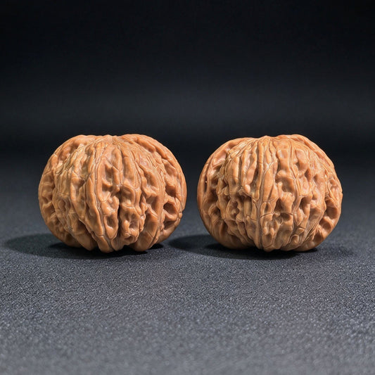 "Classic Mopan / Millstone" Heirloom Collection Wenwan Walnuts Pair | 42.0mm x 41.0mm | MP-1002 - ThePatinaProject