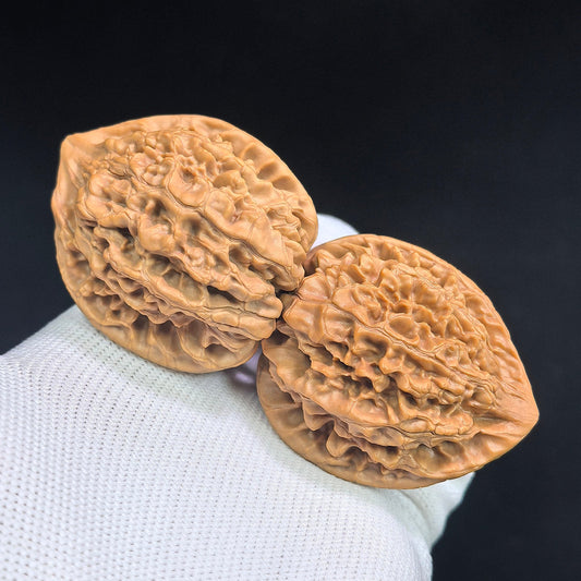 Classic Official Hat Wenwan Walnut Pair | 40.0mm × 36.0mm | GM-SY1I0 - ThePatinaProject