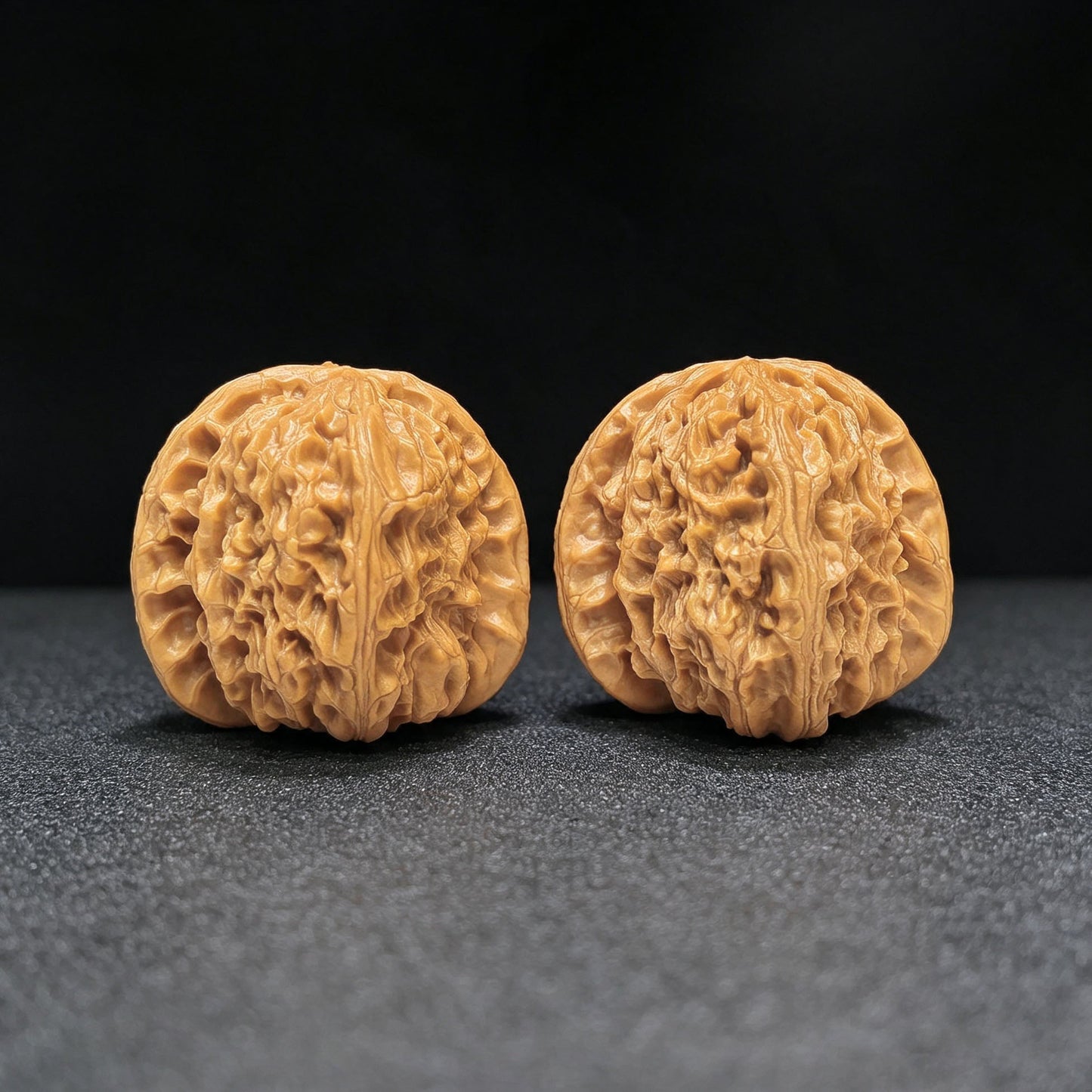 "Classic White Lion" Baishizi Low-Profile Wenwan Walnuts Pair | 39.0mm x 39.0mm | BSJ-1504C - ThePatinaProject