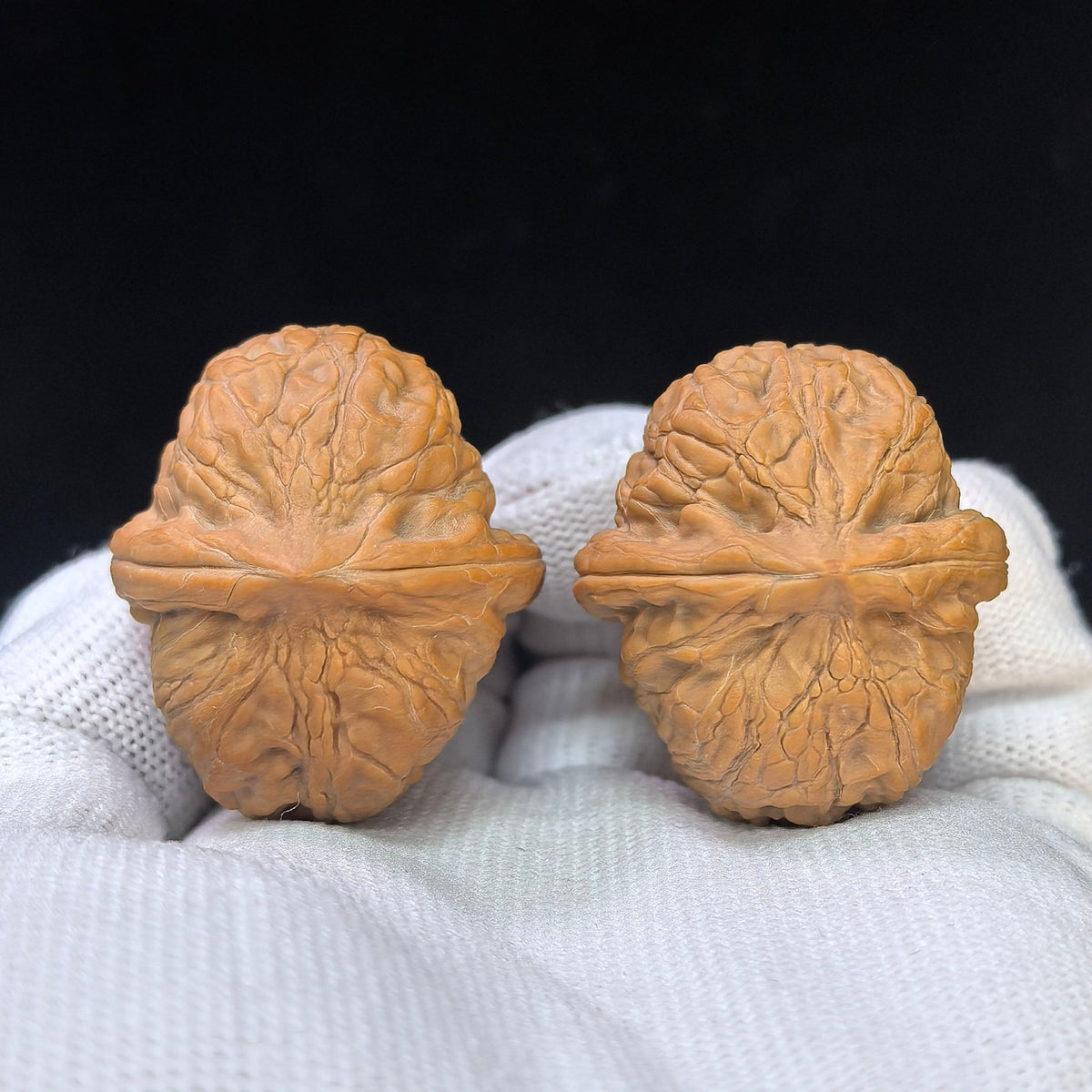 Compact High-Ridge “War Horse” Wenwan Walnut Pair — 32.0mm x 37.0mm | ZM-SY1F0 - ThePatinaProject