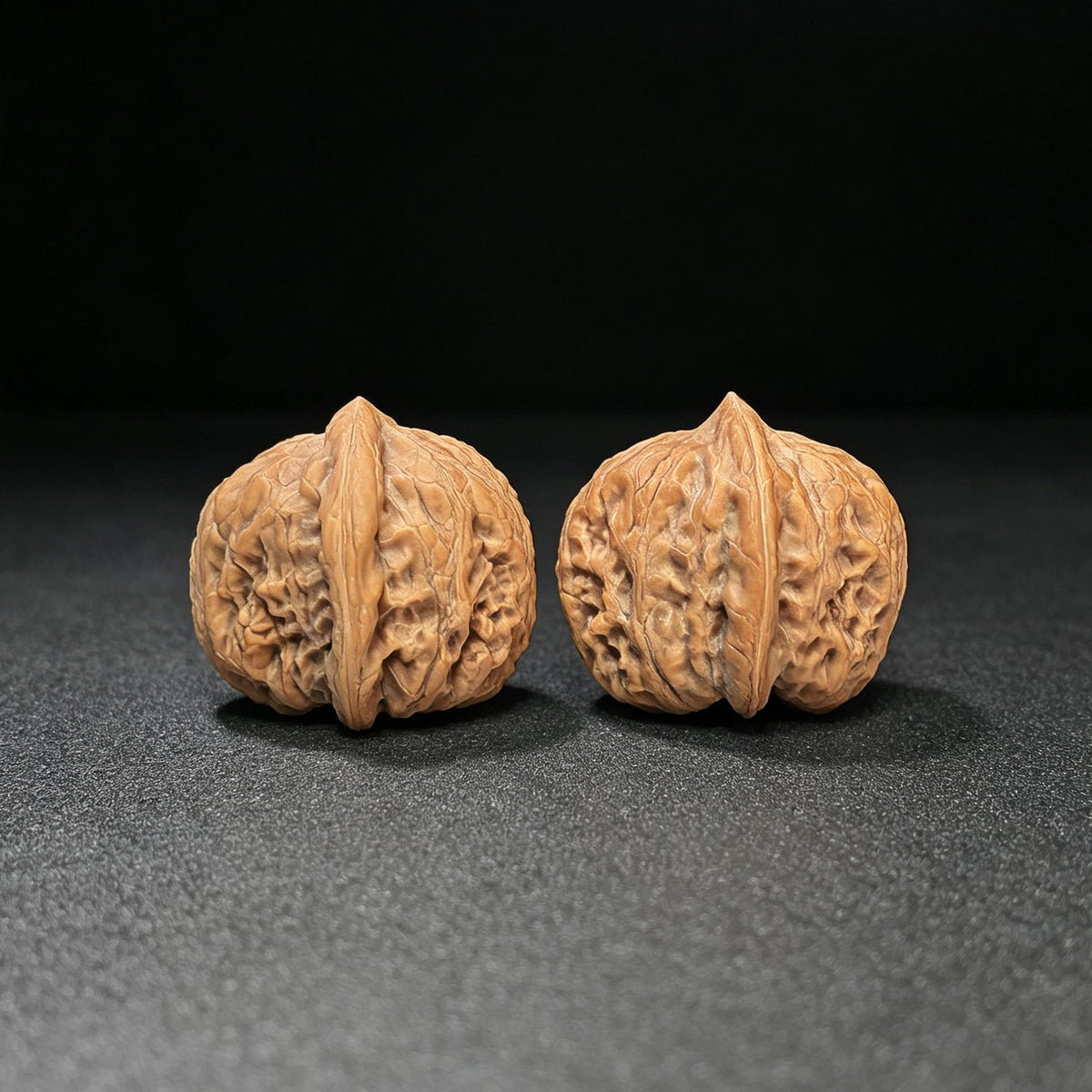 Compact High-Ridge “War Horse” Wenwan Walnut Pair — 32.0mm x 37.0mm | ZM-SY1F0 - ThePatinaProject