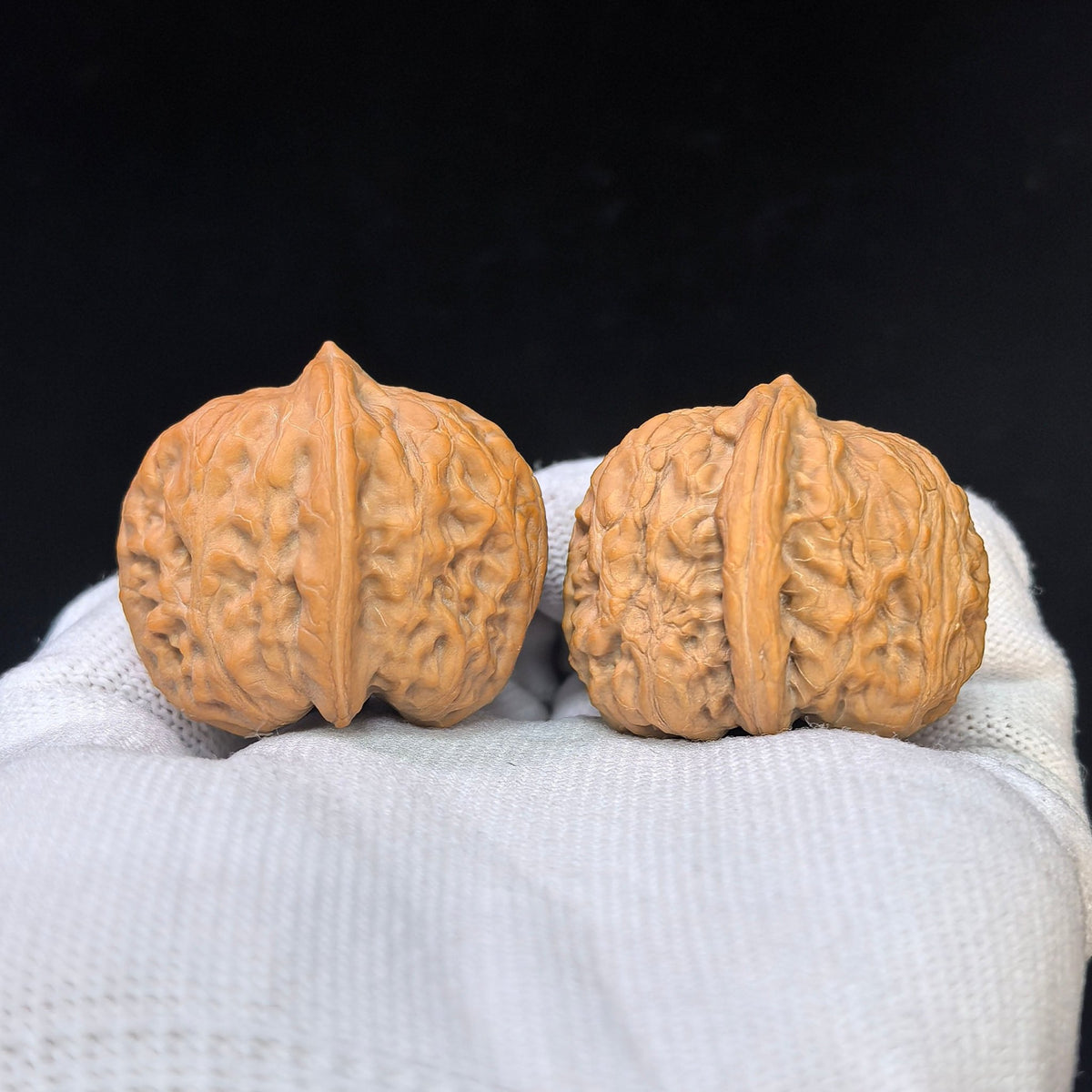 Compact High-Ridge “War Horse” Wenwan Walnut Pair — 32.0mm x 37.0mm | ZM-SY1F0 - ThePatinaProject
