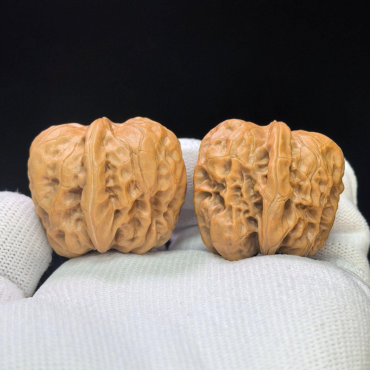 Compact Round-Bodied Damo Wenwan Walnut Pair — 35.0mm x 35.0mm | DM-1103 - ThePatinaProject