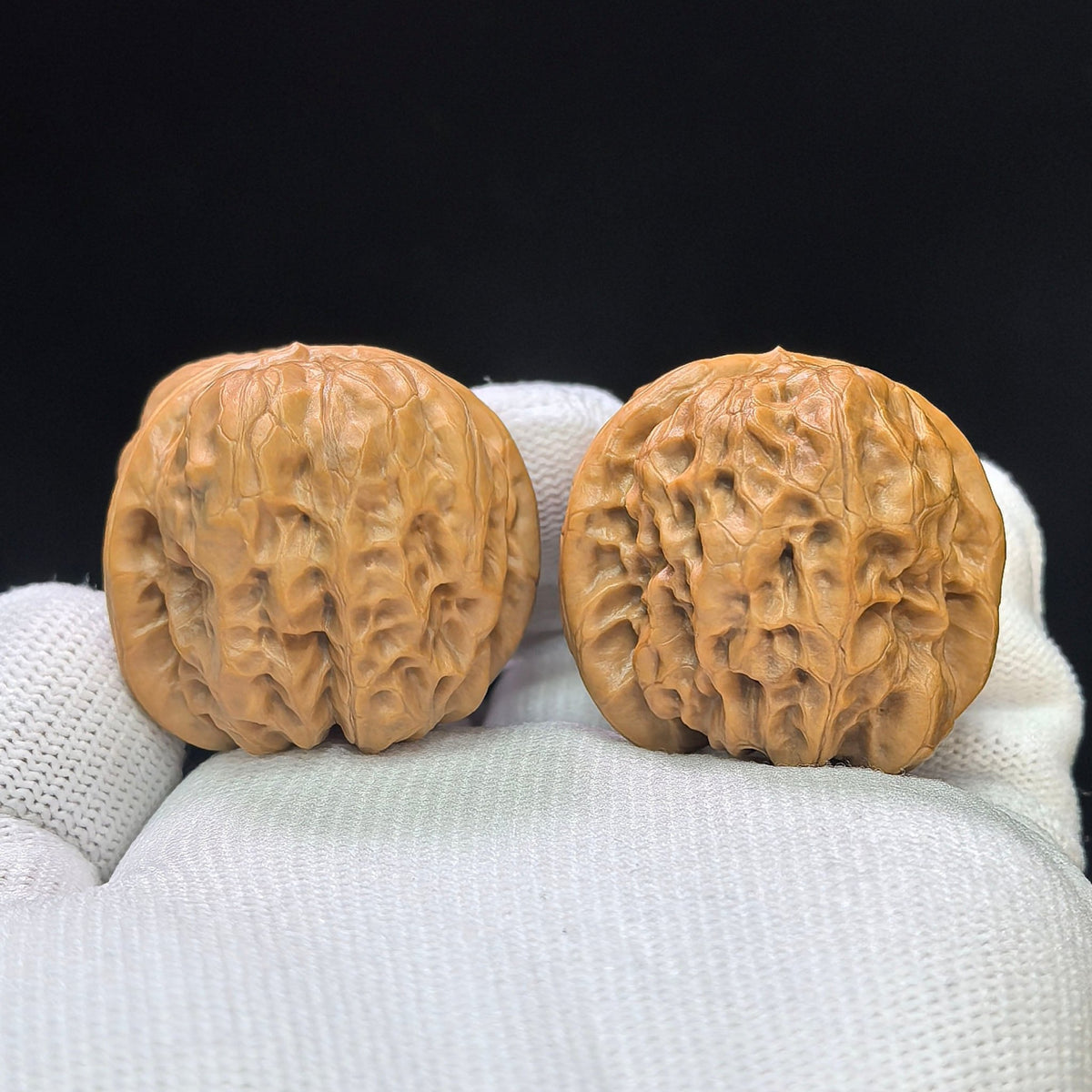 Compact Round-Bodied Damo Wenwan Walnut Pair — 35.0mm x 35.0mm | DM-1103 - ThePatinaProject