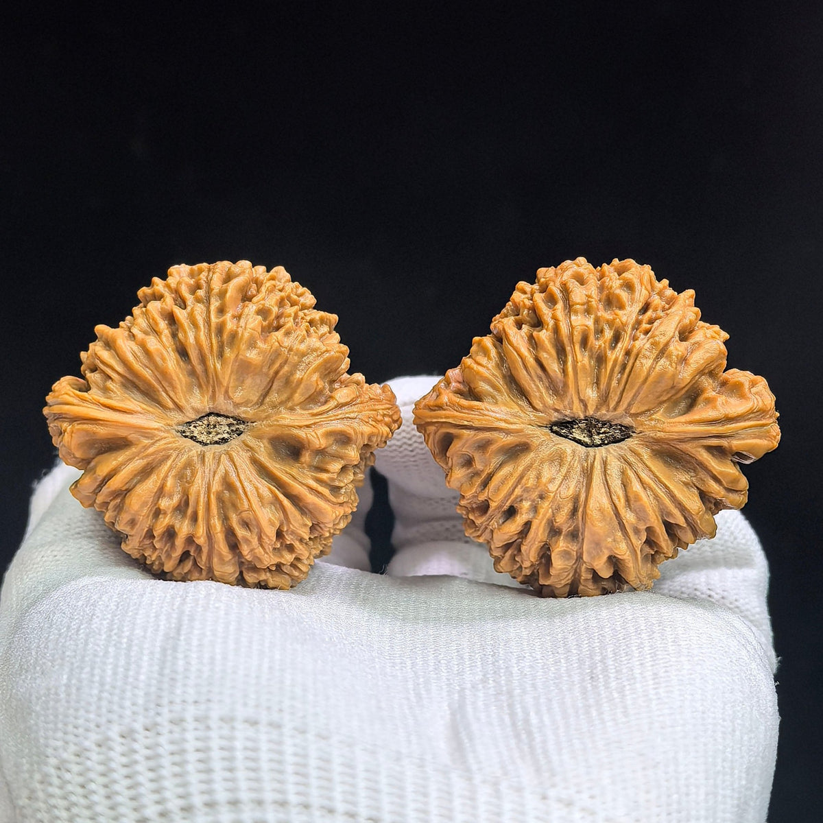 "Concave Base Peach Heart Nanjiangshi" Aodi Taoxin Nanjiangshi BDTXNJS-17B8C Low-Profile Wenwan Walnuts Pair | 46.0mm x 43.0mm | BDTXNJS-17B8C - ThePatinaProject