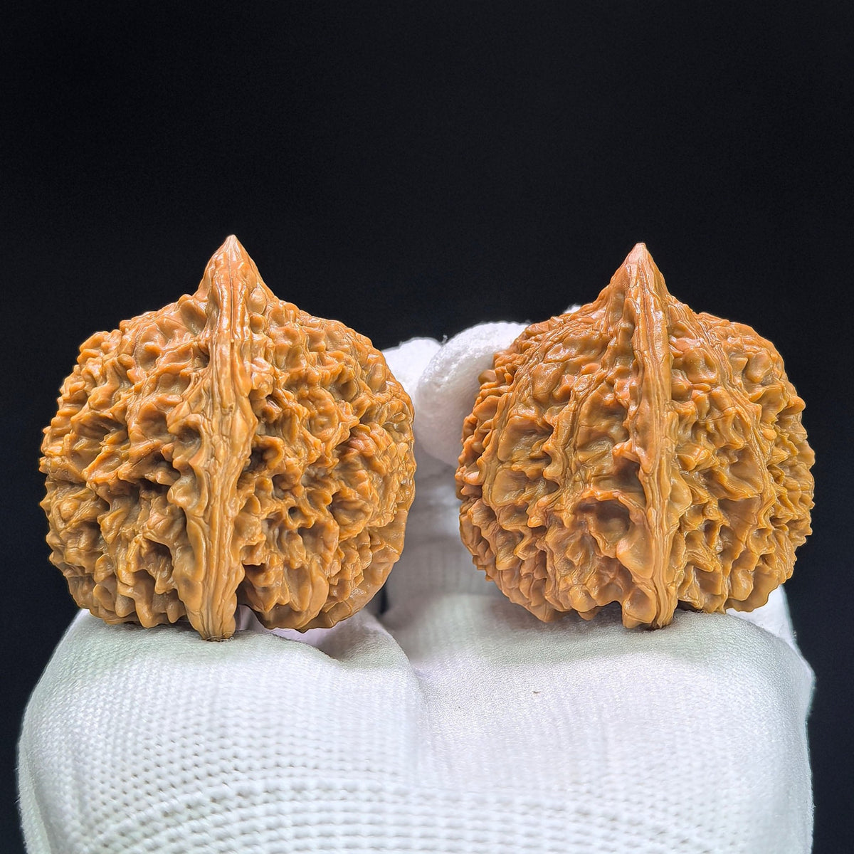 "Concave Base Peach Heart Starry Sky" Taoxin Aodi Mantianxing MTX-1406 Low-Profile Wenwan Walnuts Pair | 41.0mm x 41.0mm | MTX-1406 - ThePatinaProject