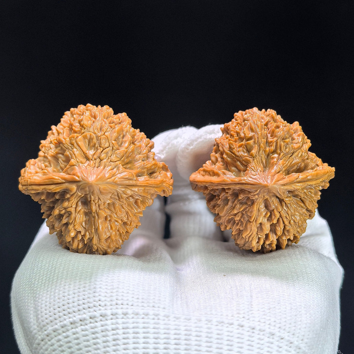 "Concave Base Peach Heart Starry Sky" Taoxin Aodi Mantianxing MTX-1406 Low-Profile Wenwan Walnuts Pair | 41.0mm x 41.0mm | MTX-1406 - ThePatinaProject