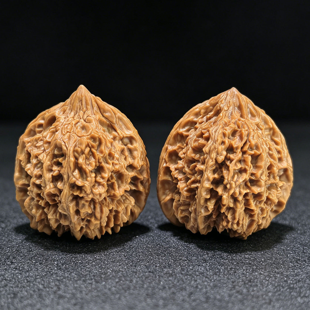 "Concave Base Peach Heart Starry Sky" Taoxin Aodi Mantianxing MTX-1406 Low-Profile Wenwan Walnuts Pair | 41.0mm x 41.0mm | MTX-1406 - ThePatinaProject