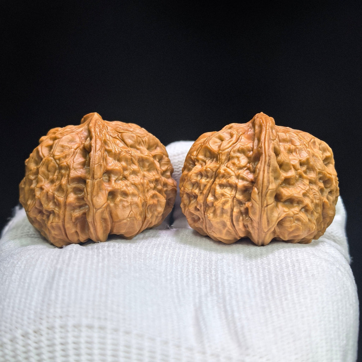 "Concave Base Pumpkin Dun" Aodi Nanguadun BDNGD-17G5 Low-Profile Wenwan Walnuts Pair | 43.0mm x 43.0mm | BDNGD-17G5 - ThePatinaProject