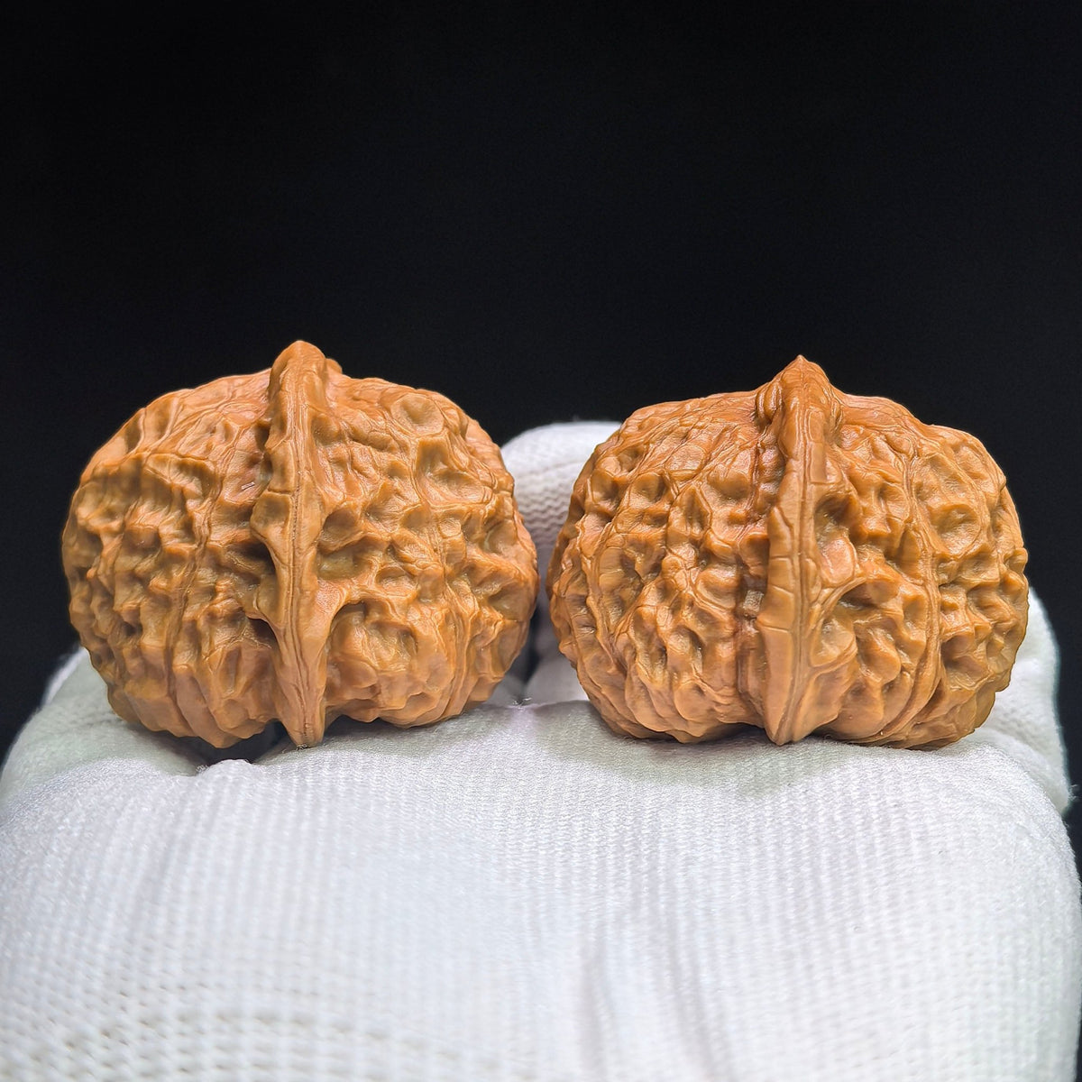 "Concave Base Pumpkin Dun" Aodi Nanguadun BDNGD-17G5 Low-Profile Wenwan Walnuts Pair | 43.0mm x 43.0mm | BDNGD-17G5 - ThePatinaProject