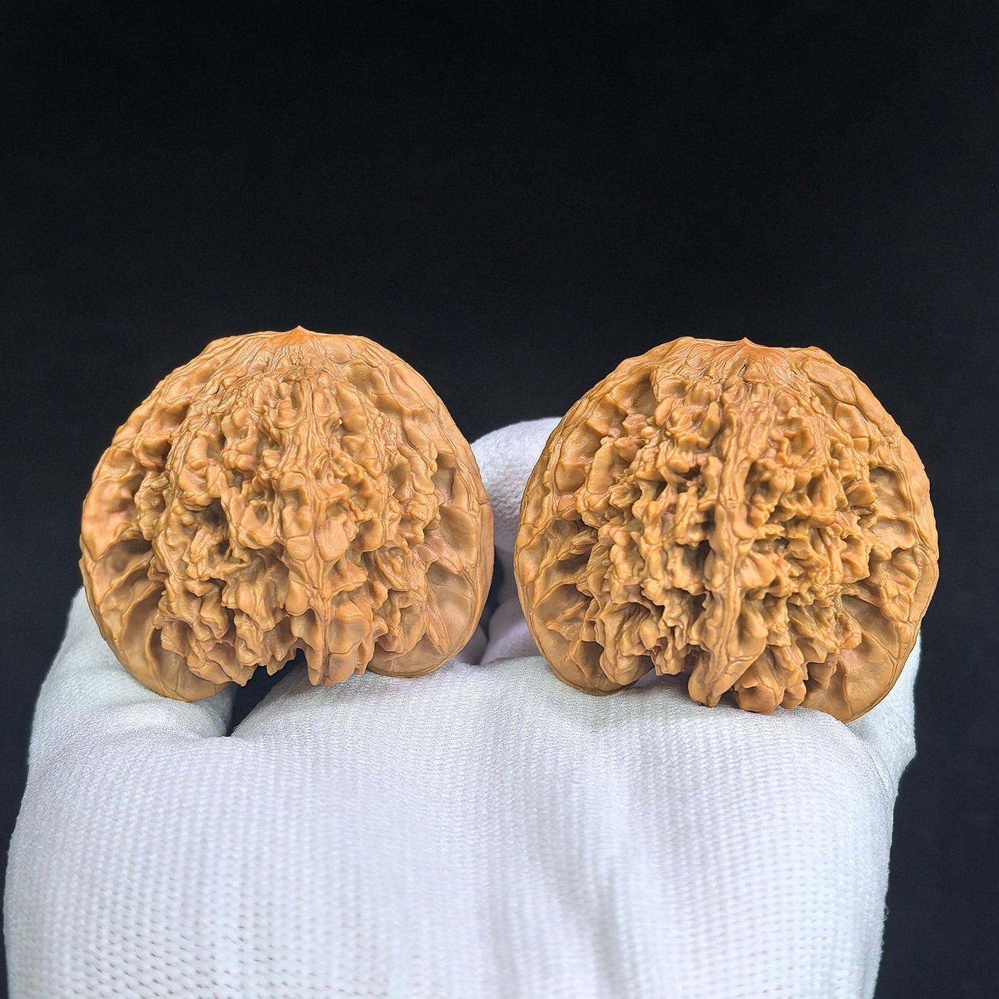 "Concave Base Starry Sky" Aodi Mantianxing MTX-SY1E6 Low-Profile Wenwan Walnuts Pair | 47.0mm x 43.0mm | MTX-SY1E6 - ThePatinaProject