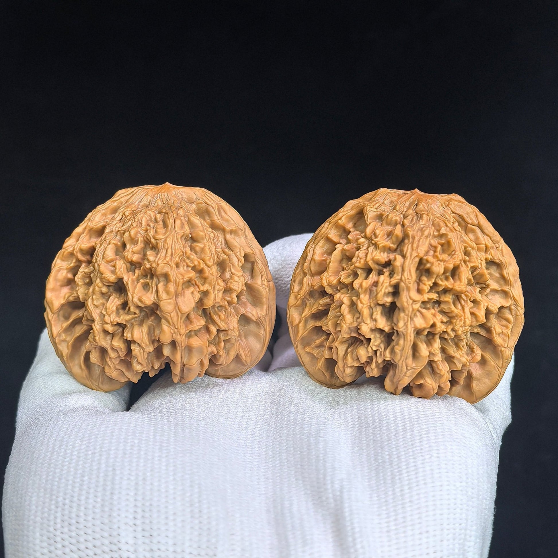 "Concave Base Starry Sky" Aodi Mantianxing MTX-SY1E6 Low-Profile Wenwan Walnuts Pair | 47.0mm x 43.0mm | MTX-SY1E6 - ThePatinaProject