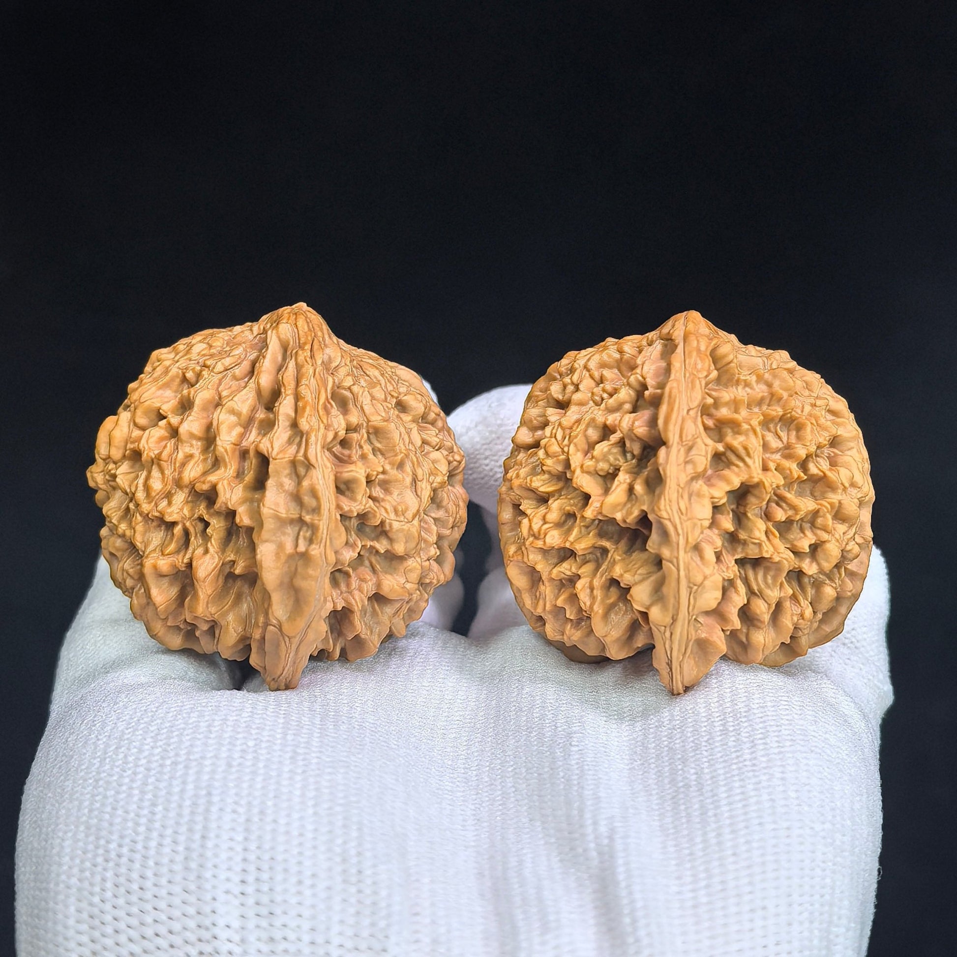 "Concave Base Starry Sky" Aodi Mantianxing MTX-SY1E6 Low-Profile Wenwan Walnuts Pair | 47.0mm x 43.0mm | MTX-SY1E6 - ThePatinaProject