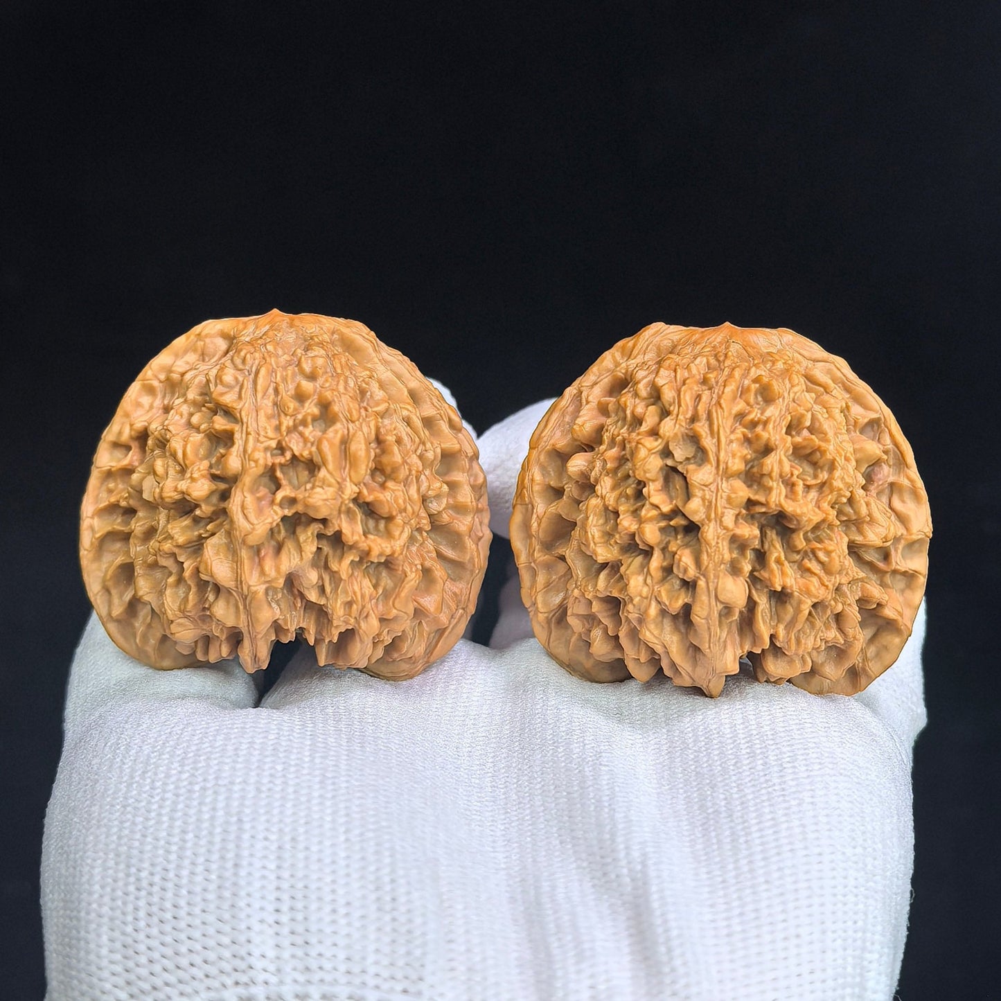"Concave Base Starry Sky" Aodi Mantianxing MTX-SY1E6 Low-Profile Wenwan Walnuts Pair | 47.0mm x 43.0mm | MTX-SY1E6 - ThePatinaProject