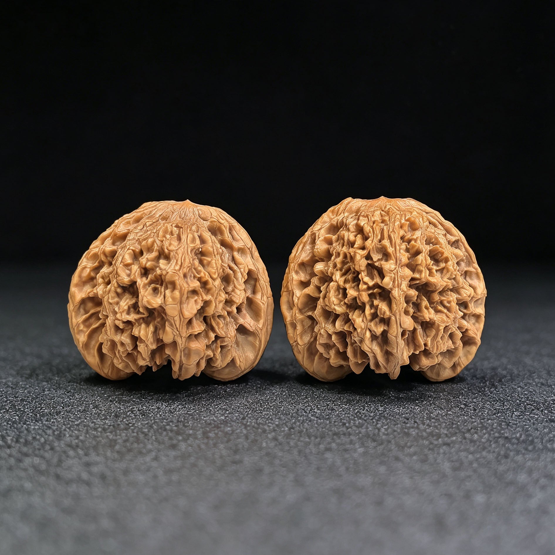 "Concave Base Starry Sky" Aodi Mantianxing MTX-SY1E6 Low-Profile Wenwan Walnuts Pair | 47.0mm x 43.0mm | MTX-SY1E6 - ThePatinaProject