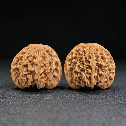 "Concave Base Starry Sky" Aodi Mantianxing MTX-SY1E6 Low-Profile Wenwan Walnuts Pair | 47.0mm x 43.0mm | MTX-SY1E6 - ThePatinaProject