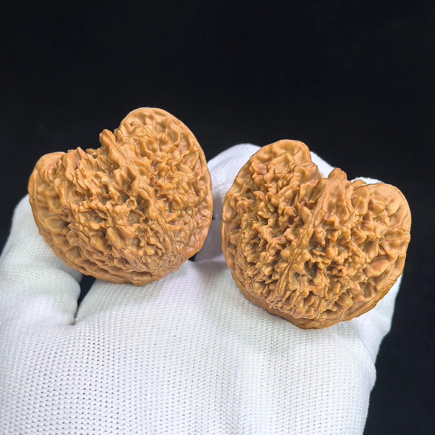 "Concave Base Starry Sky" Aodi Mantianxing MTX-SY1E6 Low-Profile Wenwan Walnuts Pair | 47.0mm x 43.0mm | MTX-SY1E6 - ThePatinaProject