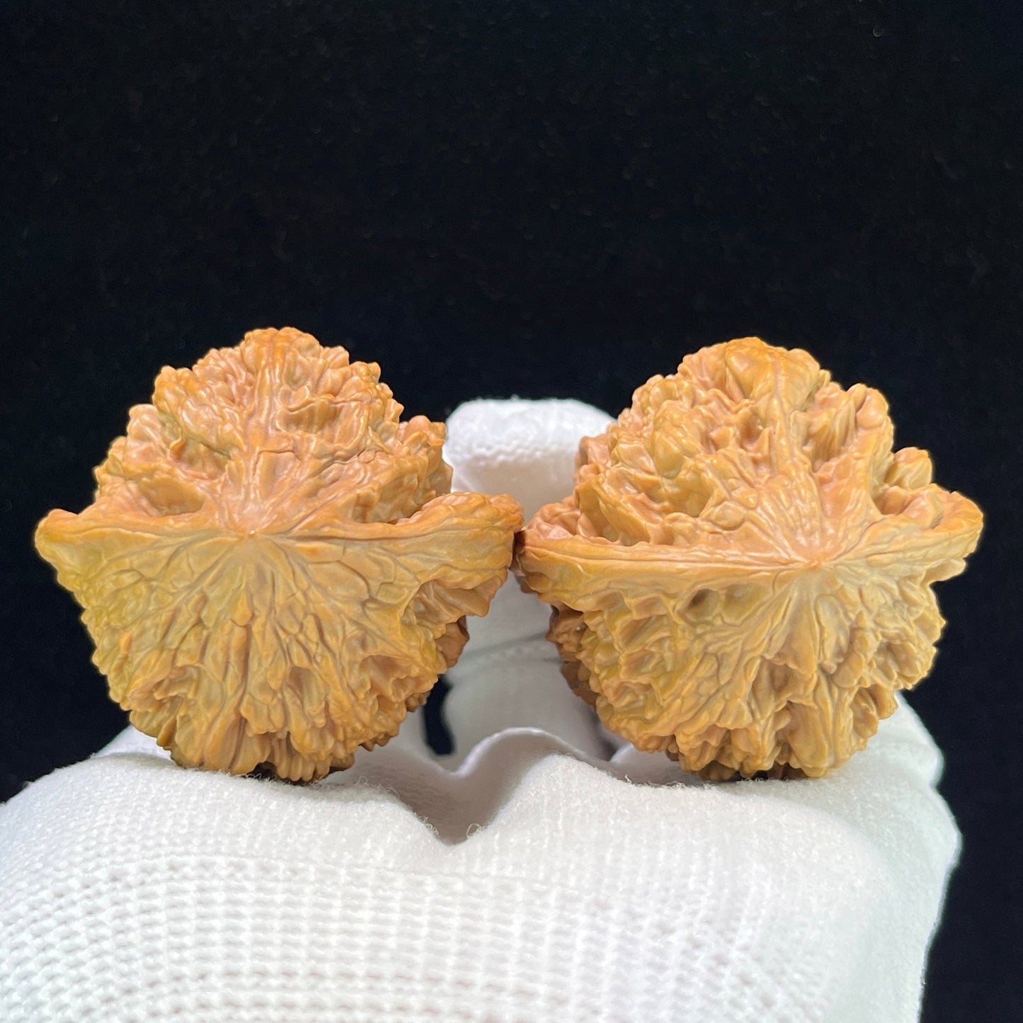 Da Ye Niu (Giant Wild Bison) Scholar Walnuts Pair | 42.0mm x 40.0mm | Stock ID: YN-1107 - ThePatinaProject