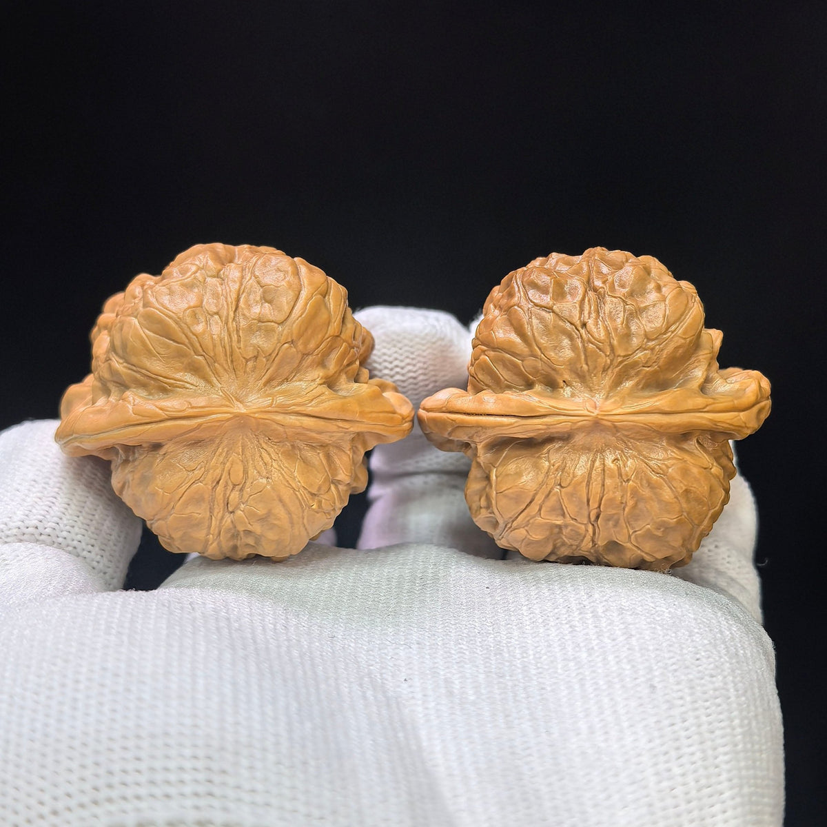 “Damo” Rounded Wenwan Walnut Pair | 43.0mm × 40.0mm | DM-1102 - ThePatinaProject