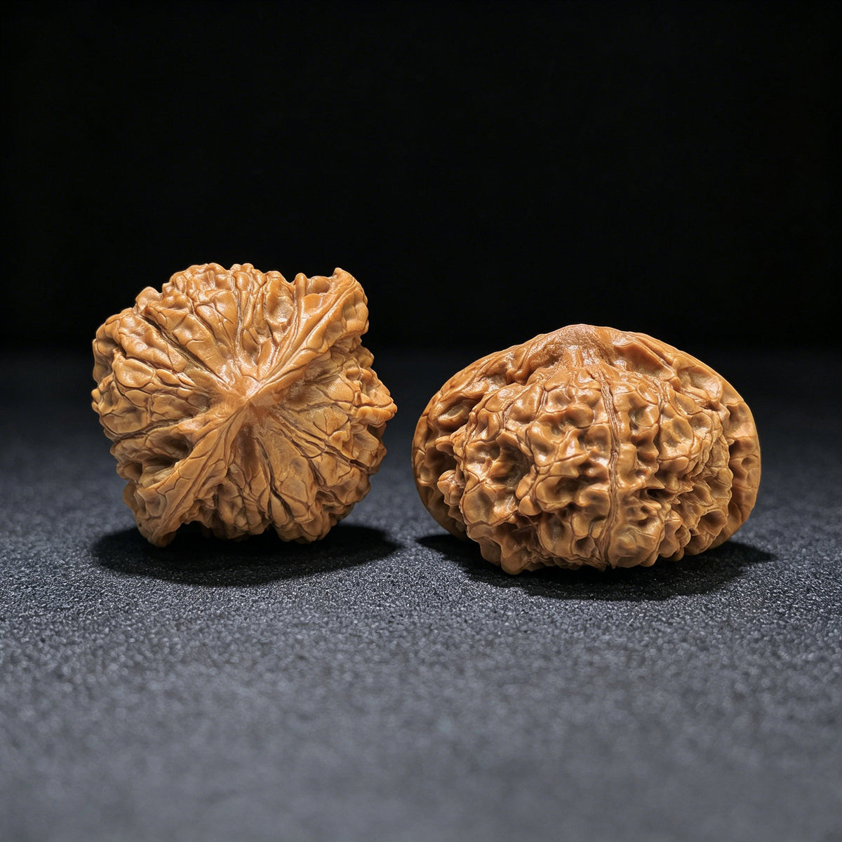 "Dragon Tripod Low Profile" Longding Aizhuang Wenwan Walnuts Pair | 55.0mm x 50.0mm | LD-1552C - ThePatinaProject