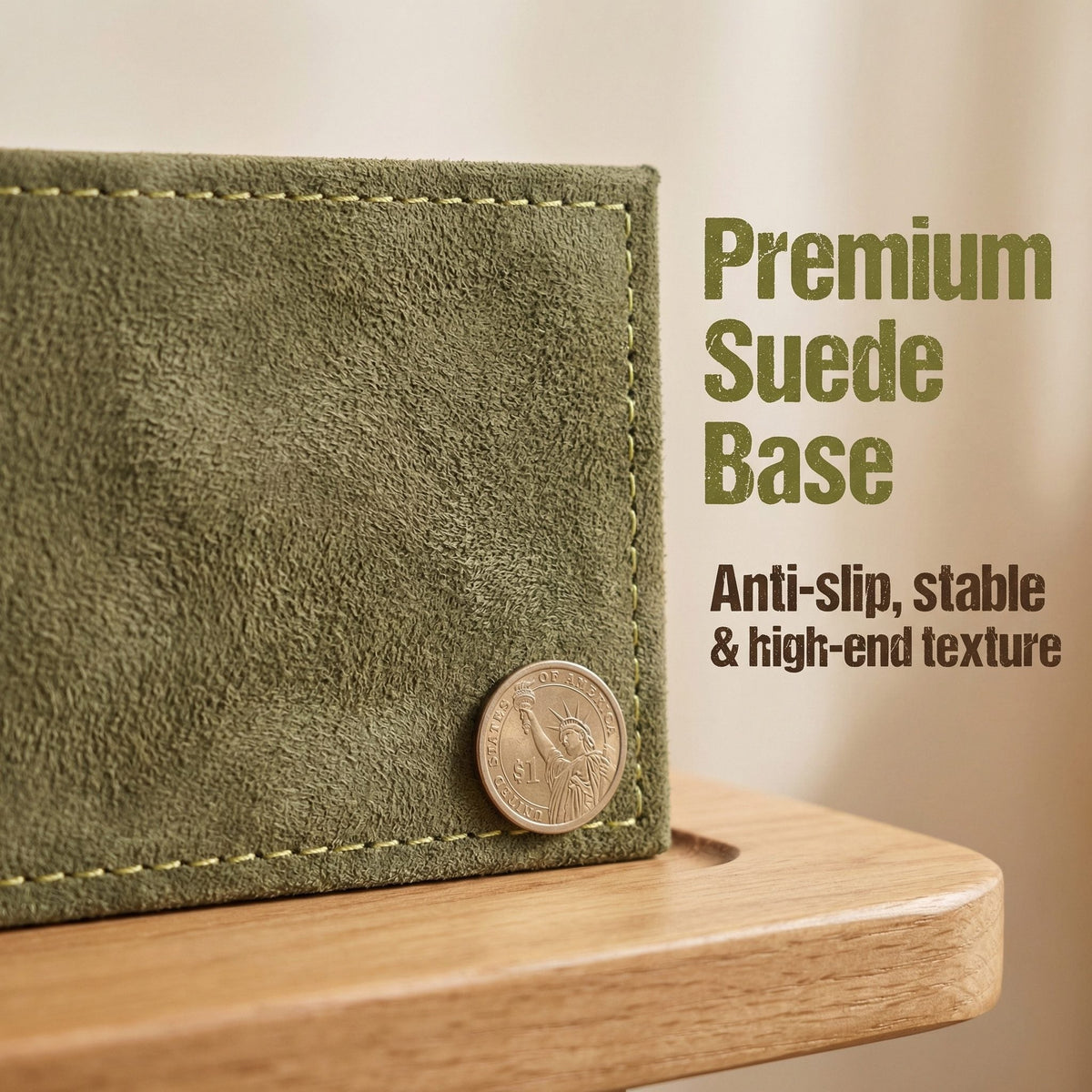 Dustproof Dual Walnut Showcase with Grey Suede Base – High-Clarity Acrylic - ThePatinaProject