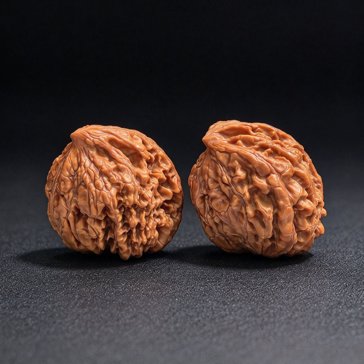 "Eagle on the Mountain Top x Official Seal" Guanguan Zuoshandiao GMZSD-001 Collector Wenwan Walnuts Pair | 40.0mm x 38.0mm | GMZSD-001 - ThePatinaProject