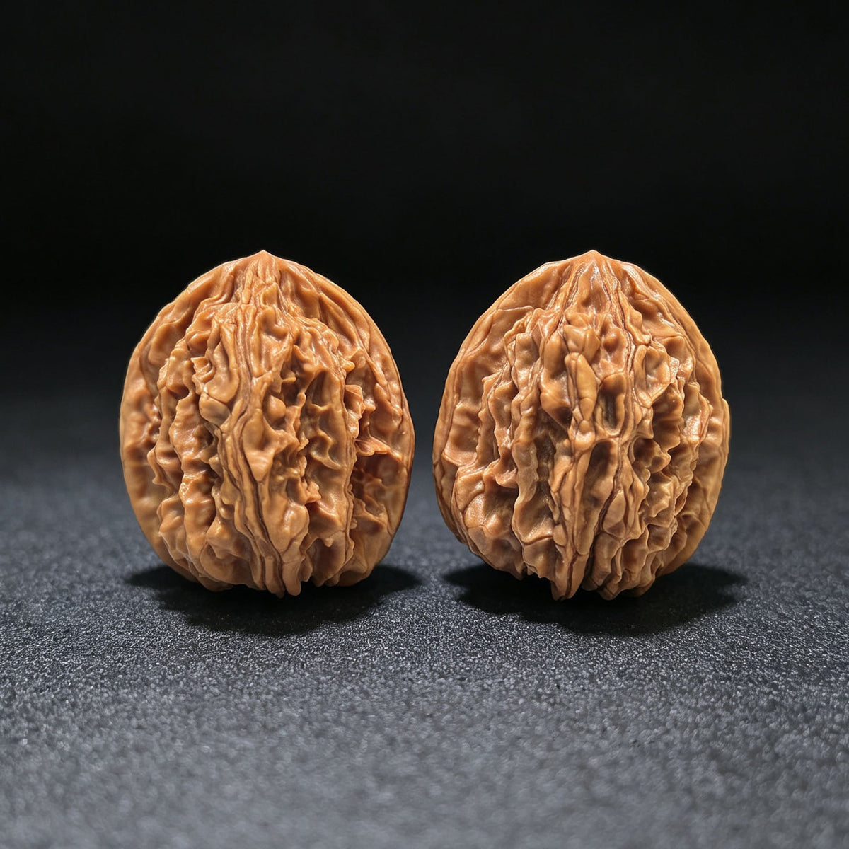 "Eight-Ribbed Skyway" Tongtianba Eight-Ribbed Wenwan Walnuts Pair | 32.0mm x 32.0mm | TTB-1101 - ThePatinaProject