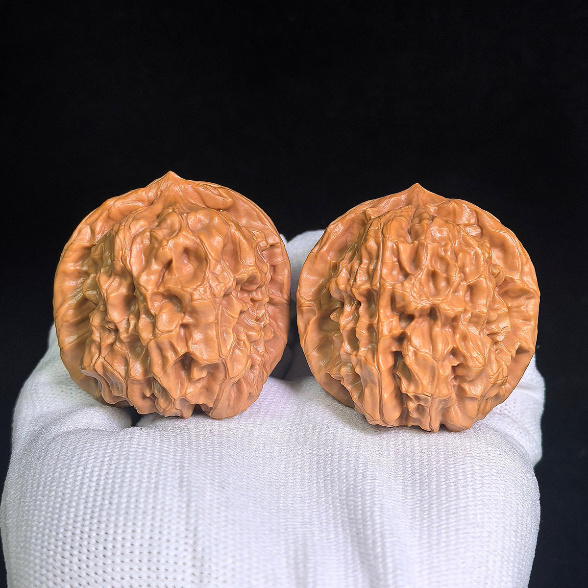 Exquisite "Acacia Harmony" Hehuan Lion Head Masterpiece | Walnut Pair | Flawless Side-by-Side Silhouette Symmetry | HH-702 - ThePatinaProject