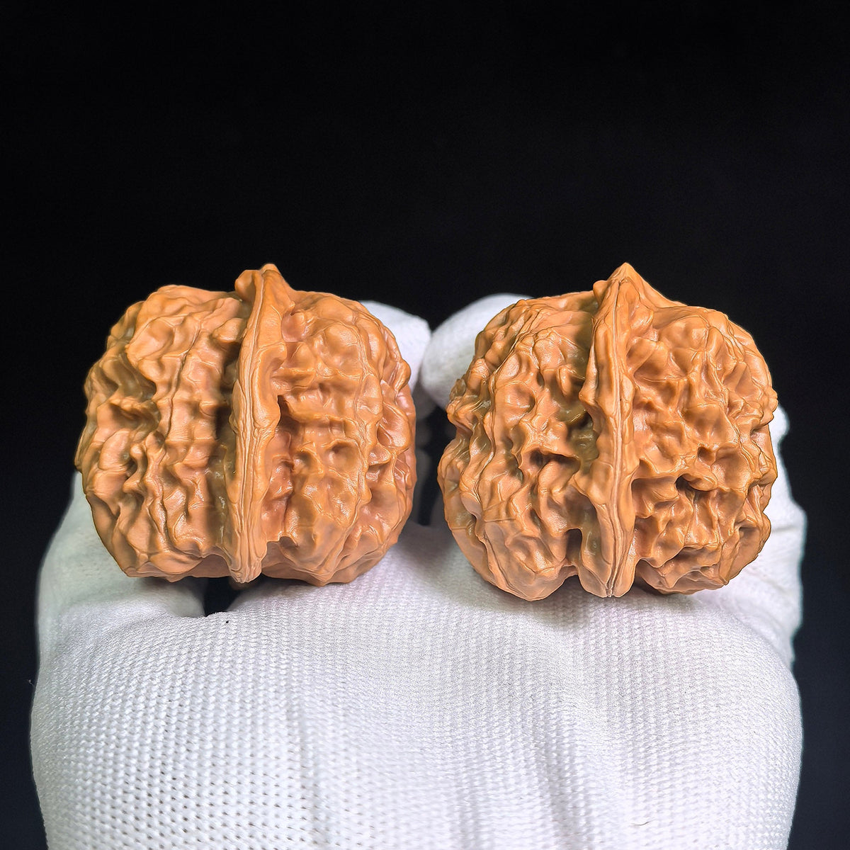 Exquisite "Acacia Harmony" Hehuan Lion Head Masterpiece | Walnut Pair | Flawless Side-by-Side Silhouette Symmetry | HH-702 - ThePatinaProject