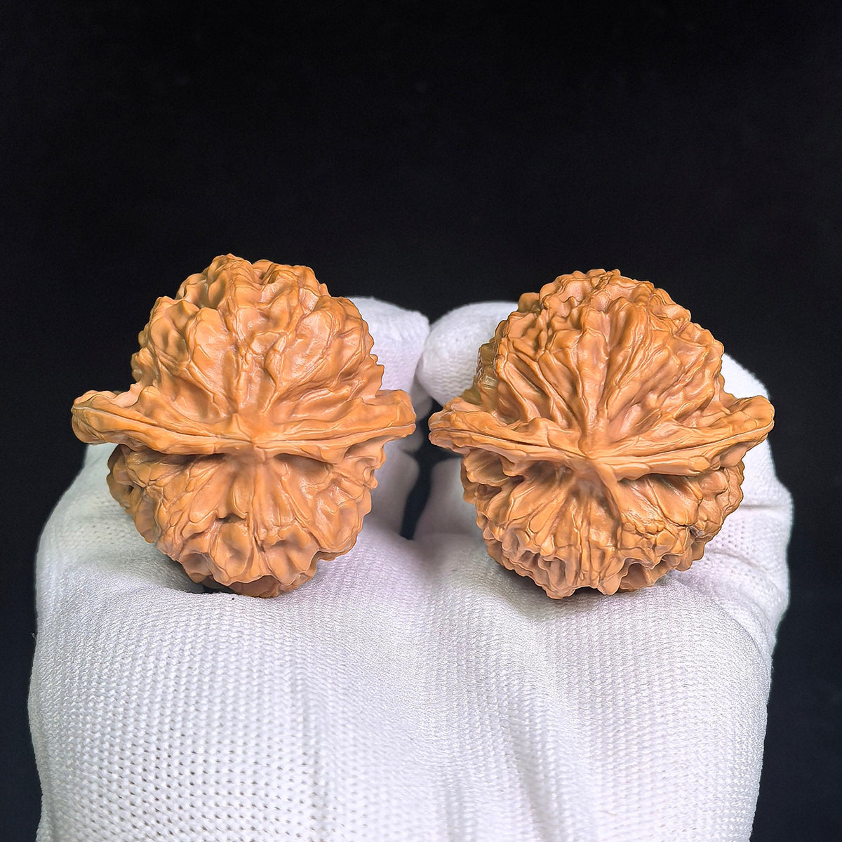 Exquisite "Acacia Harmony" Hehuan Lion Head Masterpiece | Walnut Pair | Flawless Side-by-Side Silhouette Symmetry | HH-702 - ThePatinaProject