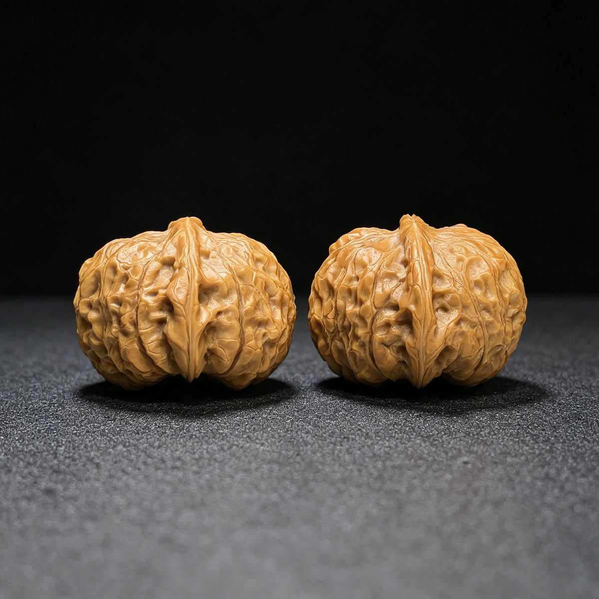 "Flat Pumpkin Dun" Bingxing Nanguadun BJNGD-SY1F4 Low-Profile Wenwan Walnuts Pair | 48.0mm x 44.0mm | BJNGD-SY1F4 - ThePatinaProject